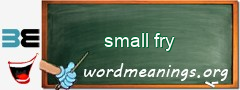 WordMeaning blackboard for small fry